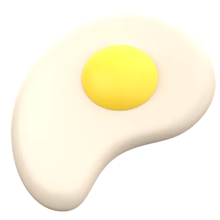 Oeuf frit  3D Icon