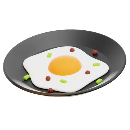 Oeuf frit  3D Icon