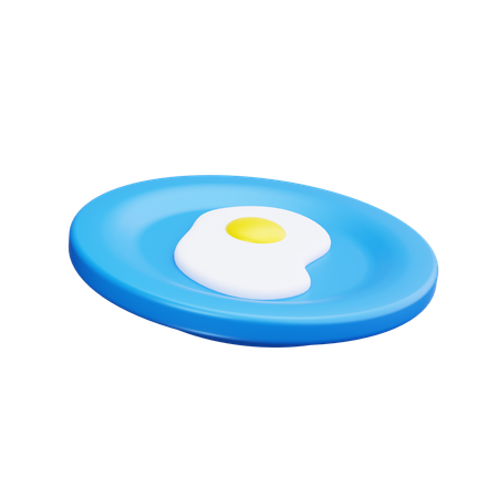 Oeuf frit  3D Icon