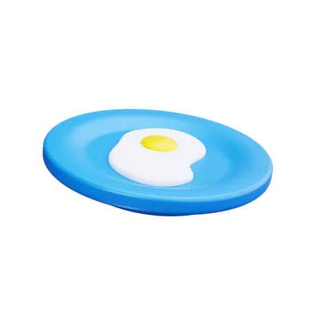 Oeuf frit  3D Icon