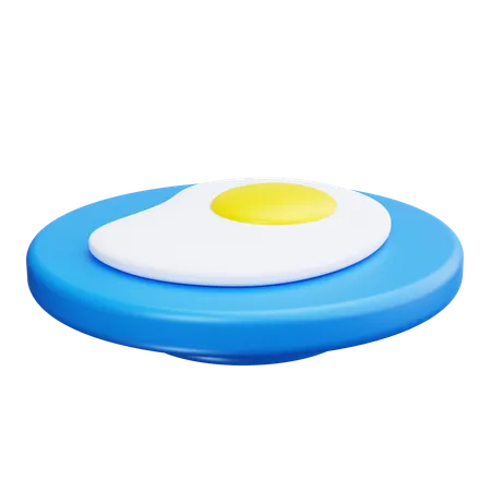 Oeuf frit  3D Icon