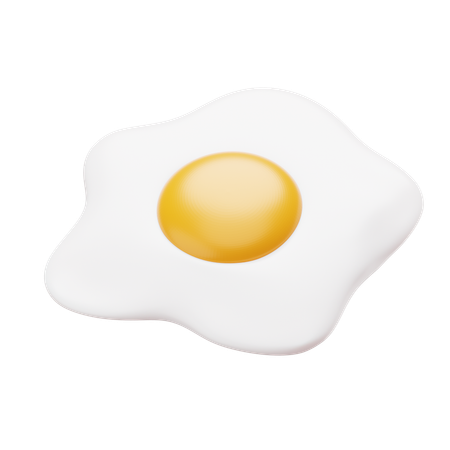 Oeuf frit  3D Icon