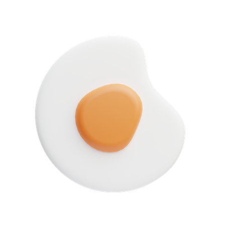 Oeuf frit  3D Icon