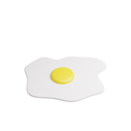 Oeuf frit  3D Illustration