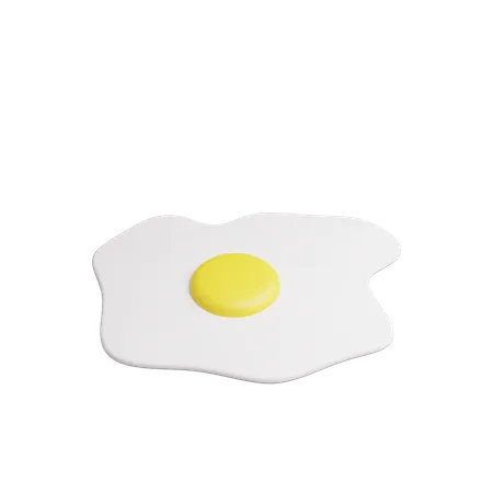 Oeuf frit  3D Illustration