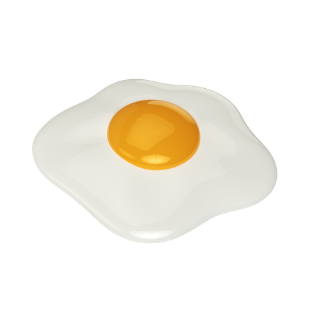 Oeuf frit  3D Icon