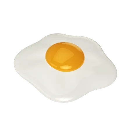 Oeuf frit  3D Icon