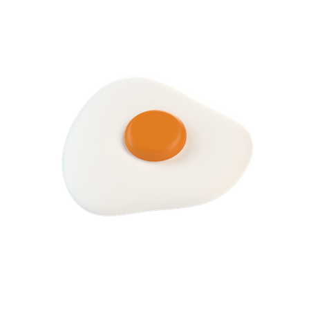 Oeuf frit  3D Icon