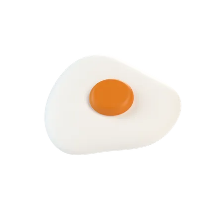 Oeuf frit  3D Icon