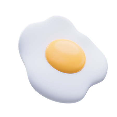 Oeuf frit  3D Icon