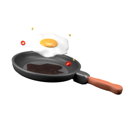 Oeuf frit  3D Icon