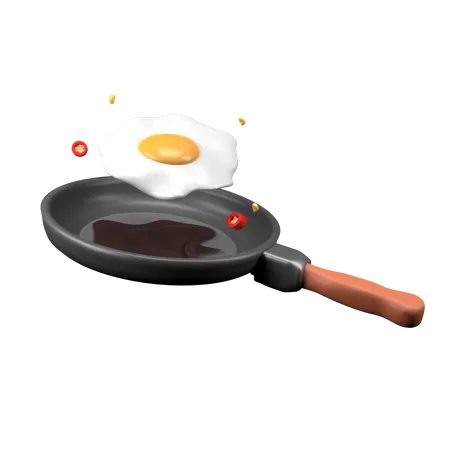 Oeuf frit  3D Icon