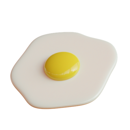 Oeuf frit  3D Icon