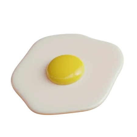 Oeuf frit  3D Icon