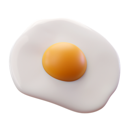 Oeuf frit  3D Icon