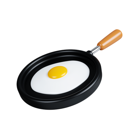 Oeuf frit  3D Icon