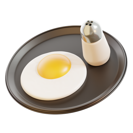 Oeuf frit  3D Icon