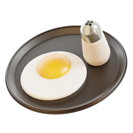 Oeuf frit  3D Icon