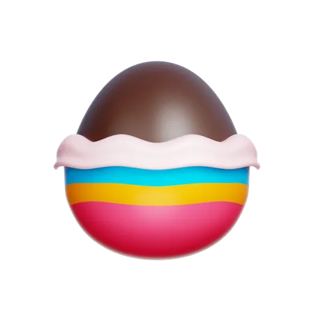 Oeuf de Pâques en chocolat  3D Icon