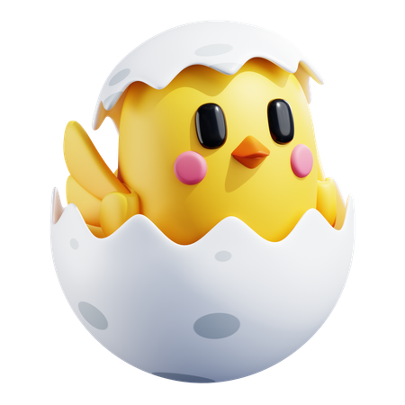 Œuf de poule chaud  3D Icon