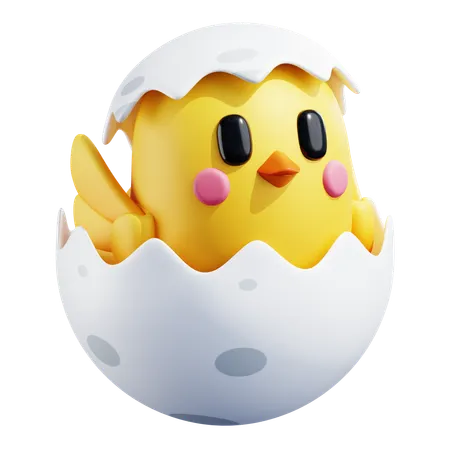 Œuf de poule chaud  3D Icon