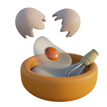 Oeuf et pâte  3D Icon