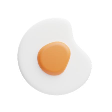 Oeuf frit  3D Icon