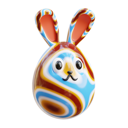 Lapin aux œufs  3D Icon