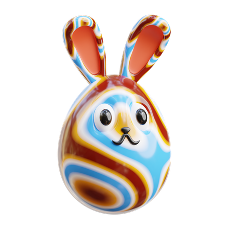 Lapin aux œufs  3D Icon