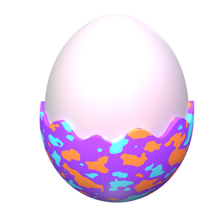 Oeuf ouvert  3D Icon