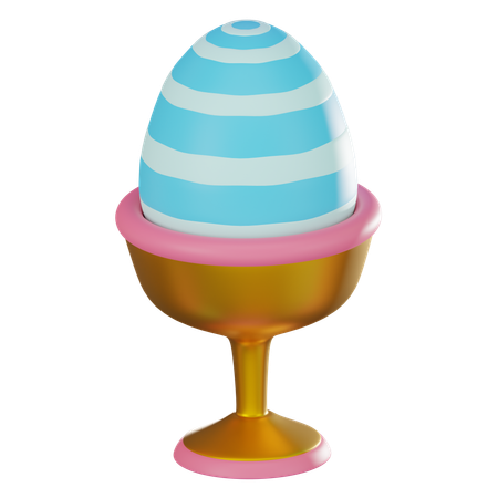 Oeuf sur une tasse  3D Icon