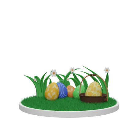 Œufs de Pâques  3D Illustration