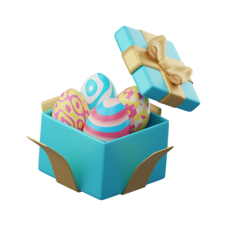 Cadeau d'oeufs de Pâques  3D Icon