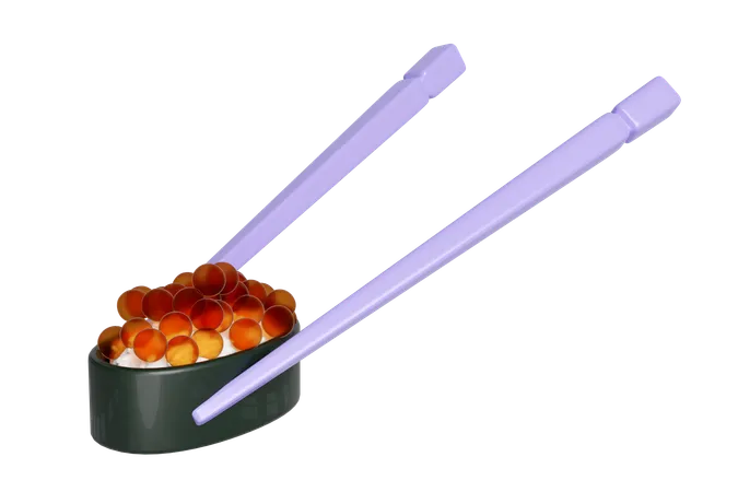 Nigiri aux œufs de saumon  3D Icon