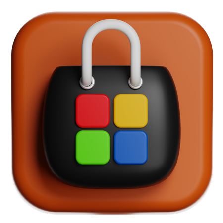 Of A Lock With Colored Buttons  3D Icon