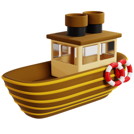 Of A Tugboat  3D Icon