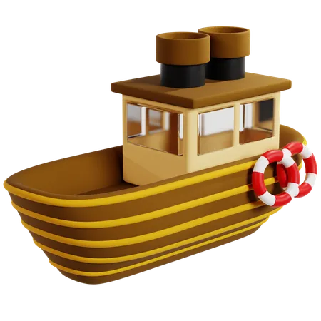 Of A Tugboat  3D Icon