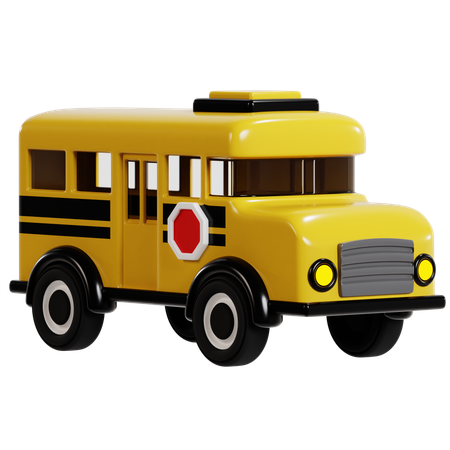 Of Classic School Bus  3D Icon