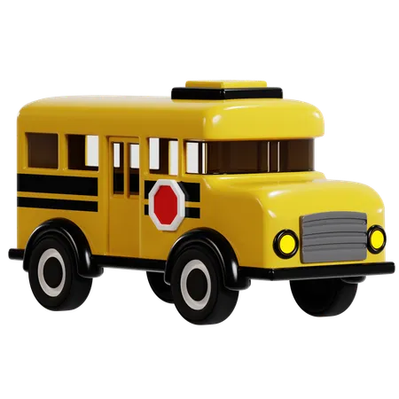 Of Classic School Bus  3D Icon