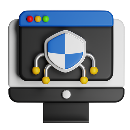 データセキュリティシールド  3D Icon