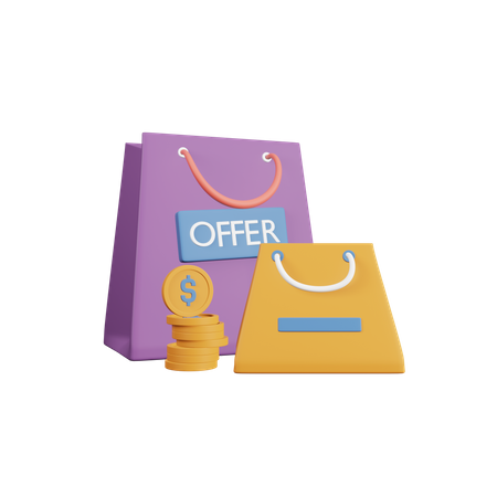 Oferta de compras  3D Illustration