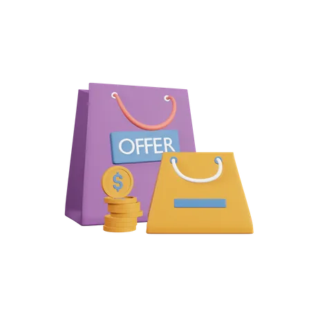 Oferta de compras  3D Illustration