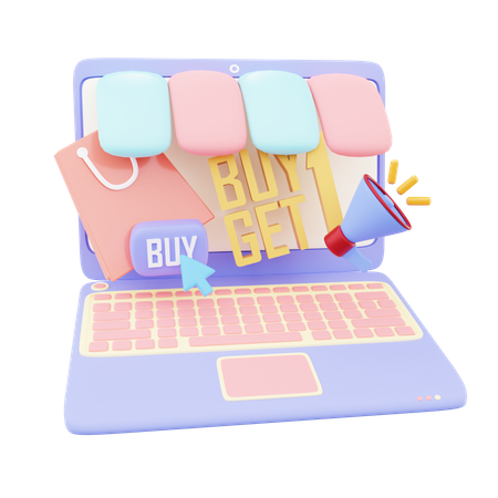 Oferta de compras on-line  3D Icon