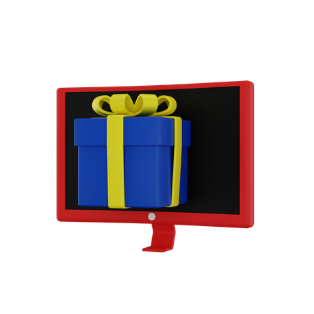 Doação de presentes on-line  3D Icon