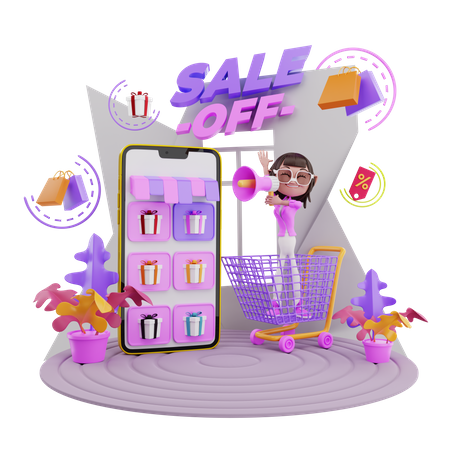 Oferta de venda on-line  3D Icon