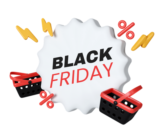 Oferta de viernes negro  3D Icon