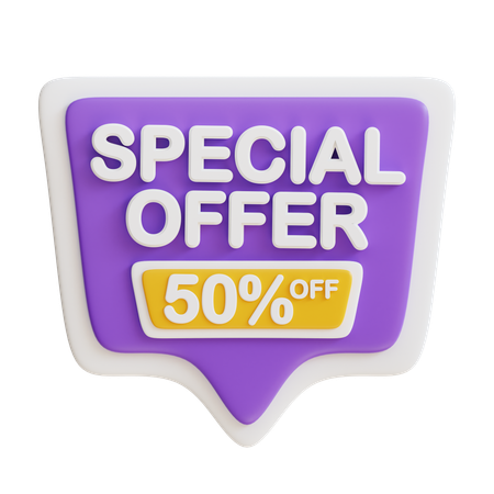 Oferta especial 50  3D Icon