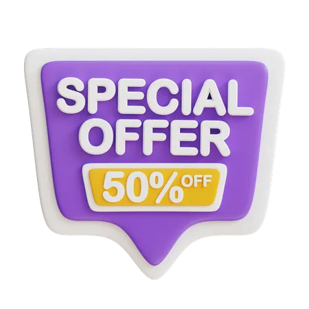 Oferta especial 50  3D Icon