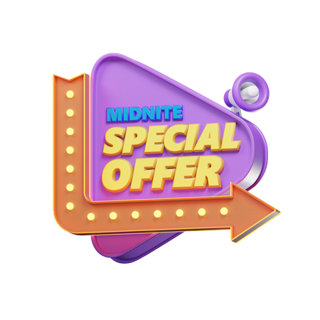 Oferta especial de medianoche  3D Icon