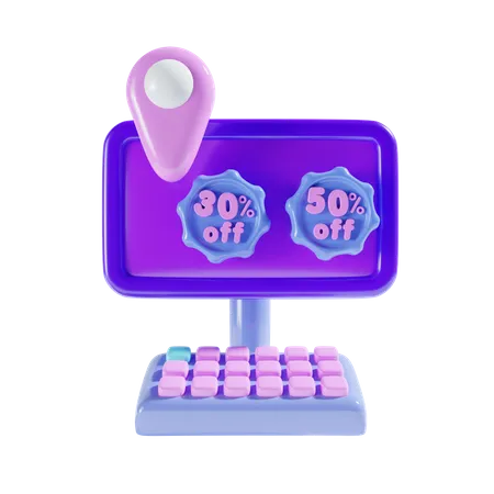 Oferta on-line  3D Icon